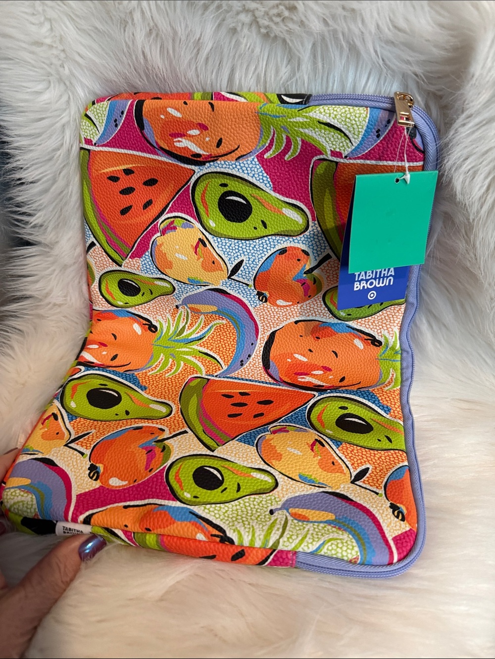 Tabitha Brown Colorful Fruit Print Tablet Sleeve - Multicolor